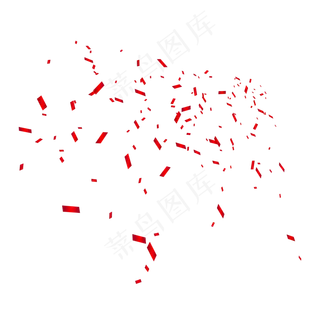 红色氛围的漂浮素材