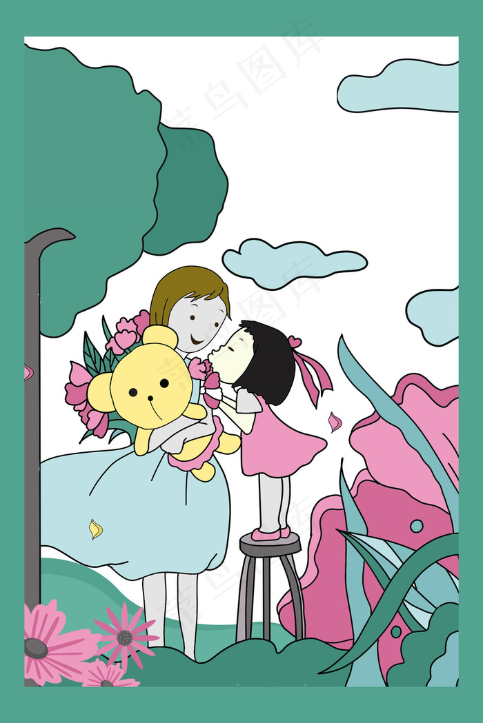 母亲节系列主题插画