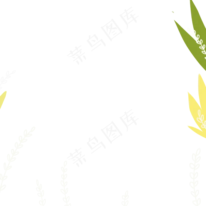 卡通植物边框下载(2000X2000(DPI:300))psd模版下载