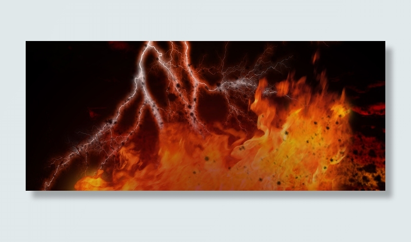 简约大气游戏爆炸火焰背景海报