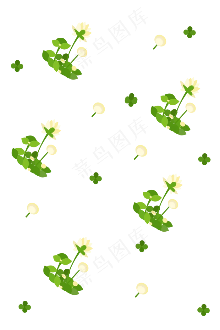 荷花底纹(3543*5315px 300 dpi )ai矢量模版下载