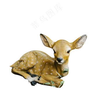 一只可爱的梅花鹿雕塑,免抠元素