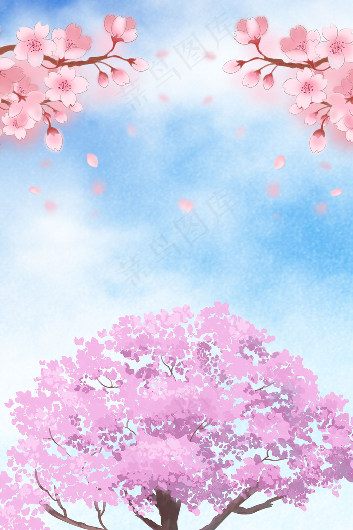 中国风唯美杜鹃花春季旅游海报