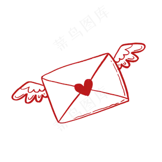 信封和翅膀PNG免抠素材