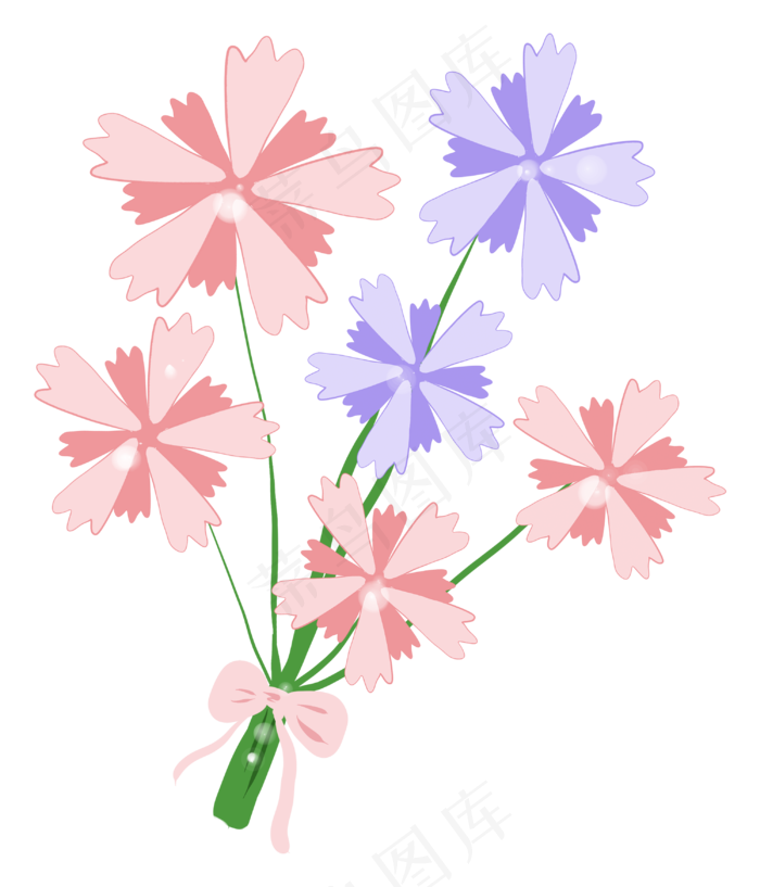 漂亮花朵花束(3000X3500(DPI:300))psd模版下载
