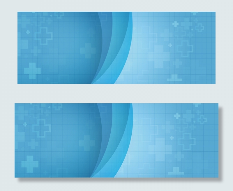 蓝色简约医疗护士节banner背景