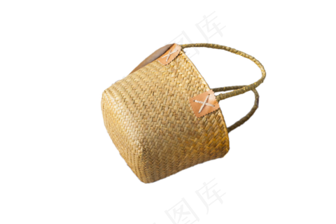 木质颜色的竹篮子png素材