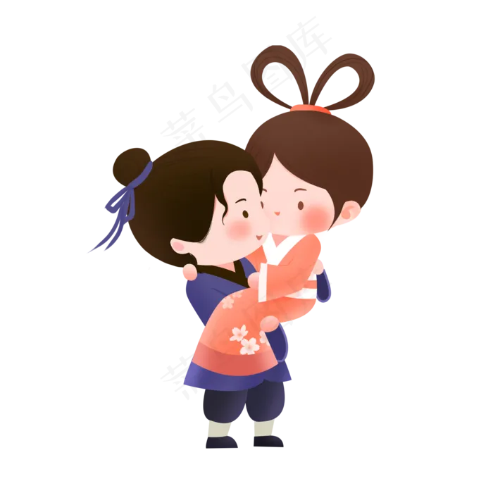 牛郎织女,免抠元素(2000*2000px 300 dpi )psd模版下载