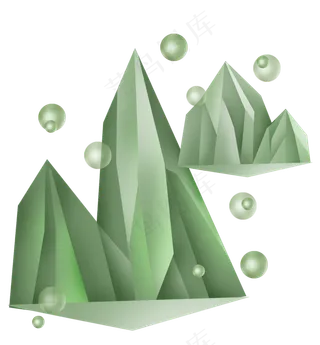 立体漂浮山峰