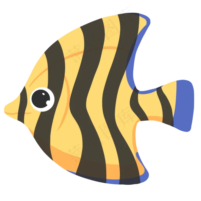 鱼彩色生物游泳鱼类,免抠元素(2000X2000(DPI:300))psd模版下载