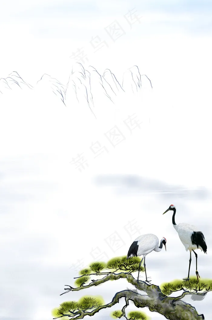 极简古风传统文化平面素材(4548*6849px 	      )psd模版下载