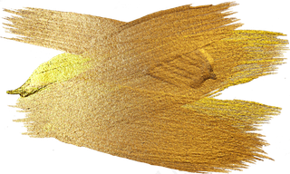 卡通手绘金色金粉图