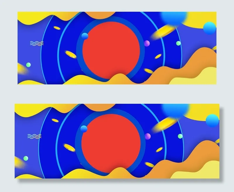 618电商促销蓝色流体渐变banner(1920*700px 	       )psd模版下载