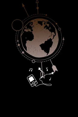 黑色星空音乐平面广告