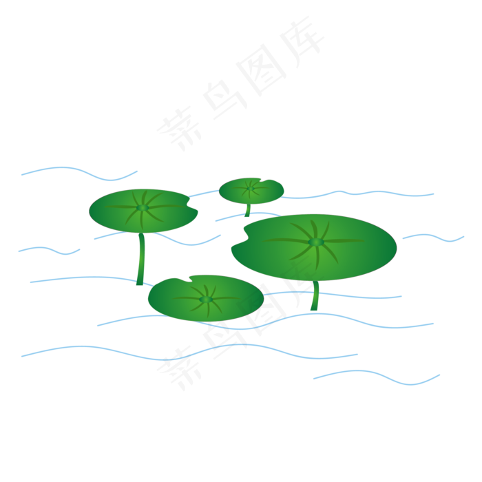绿色圆弧浮萍元素(2000*2000px 72 dpi )ai矢量模版下载