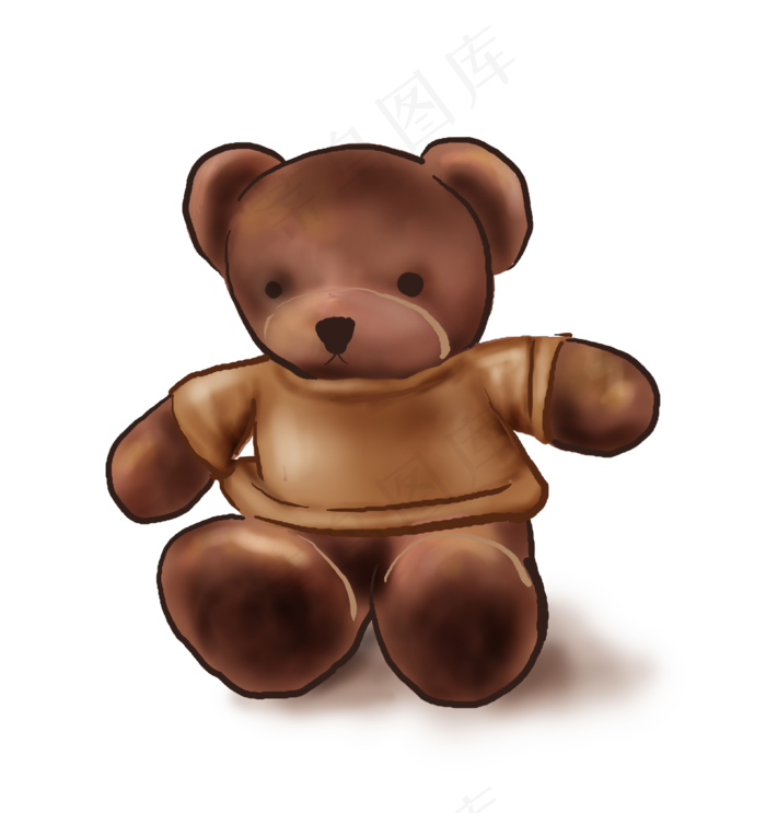 手绘玩具棕色小熊