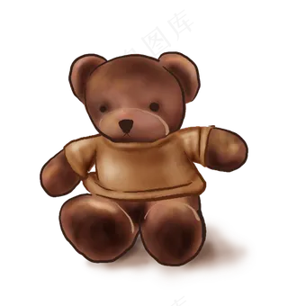 手绘玩具棕色小熊