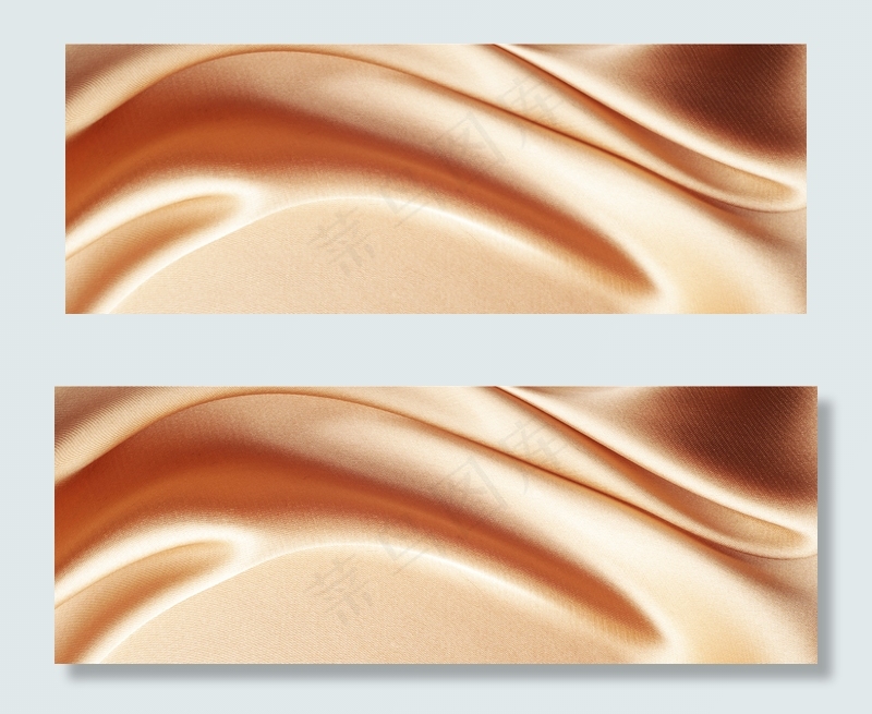 丝绸质感金色丝绸海报