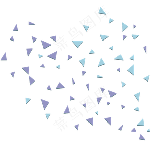 水彩卡通黑色碎片