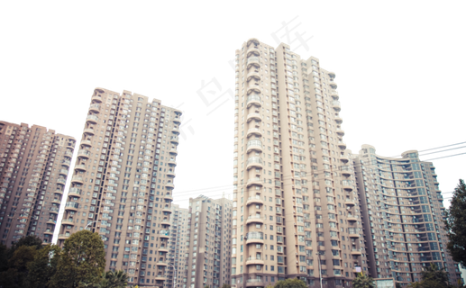 实拍建筑小区住宅区