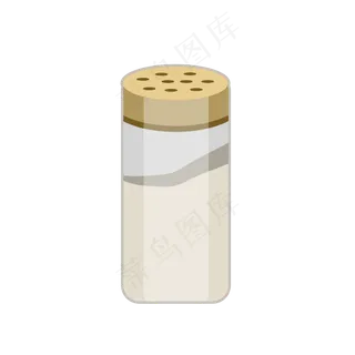 手绘卡通调料胡椒粉矢量素材