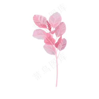 水彩风粉色花束矢量图