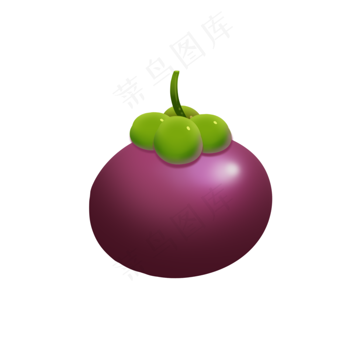 水果装饰图案紫色山竹