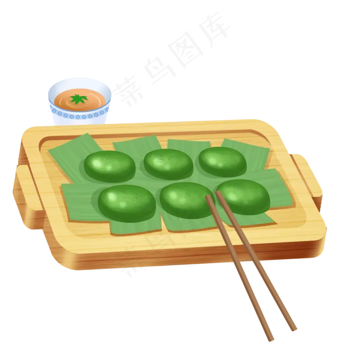寒食节青团美食(2048X2048(DPI:300))psd模版下载