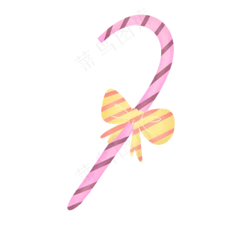 紫色条纹六一儿童节拐杖糖果