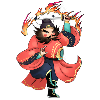 国潮年画钟馗捉鬼