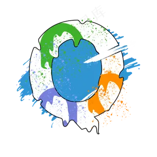 创意涂鸦白色psd字母Q