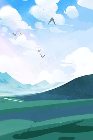 卡通春天野外风景下载