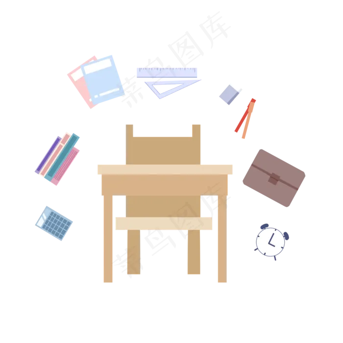 高考考试书桌文具(2000X2000(DPI:299))psd模版下载