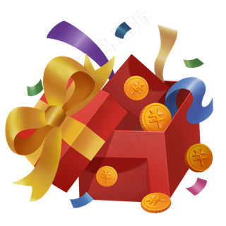 促销礼物盒节日礼盒,免抠元素