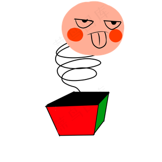 红色圆脸弹簧插图