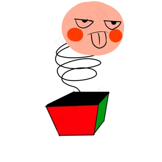 红色圆脸弹簧插图