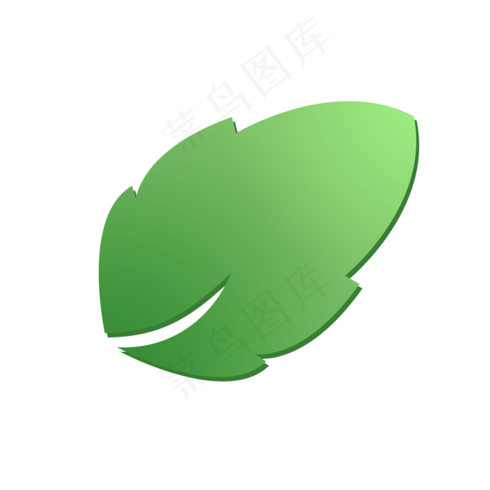 绿色树叶卡通春天
