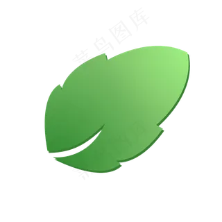 绿色树叶卡通春天