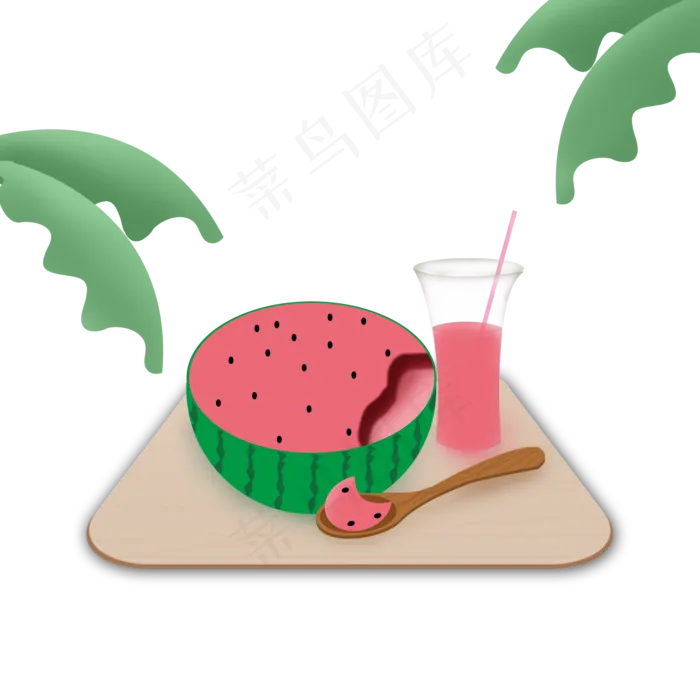 小暑大暑节气西瓜(2000X2000(DPI:300))psd模版下载