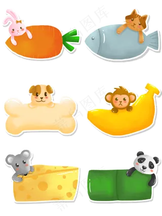 边框纹理可爱卡通风格,免抠元素