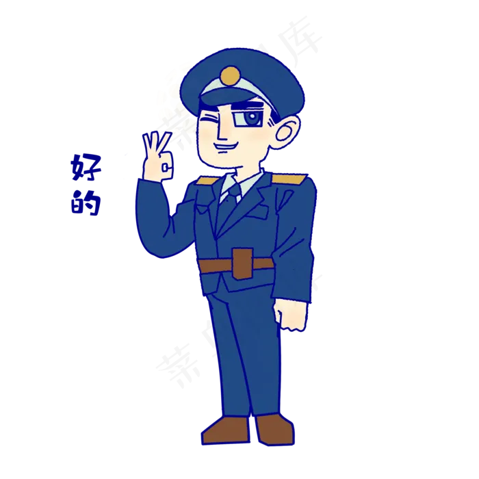 军人好的表情包(2000X2000(DPI:300))psd模版下载