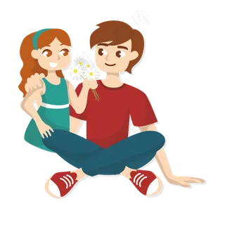 送花给爸爸矢量素材