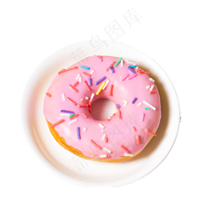 红色的甜甜圈免抠图
