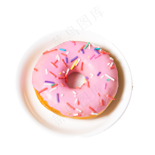 红色的甜甜圈免抠图