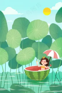 夏天夏日风景唯美治愈荷叶 夏天夏日风景唯美治愈荷叶