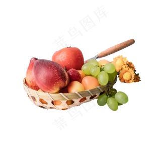 竹篮里的水果