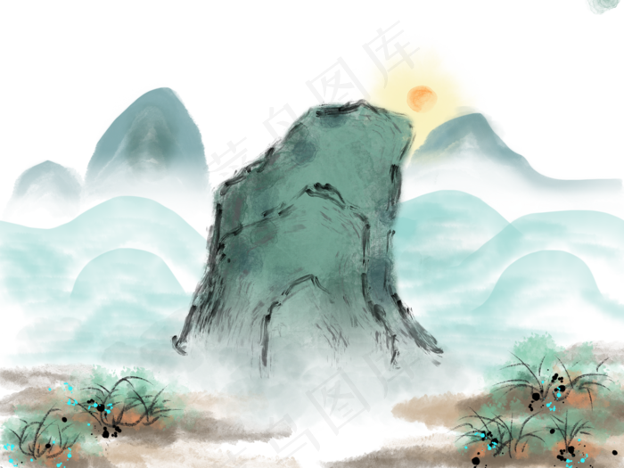 水墨山水中国风