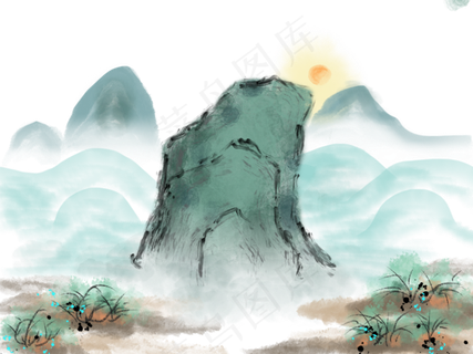 水墨山水中国风