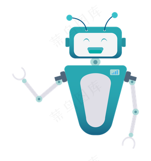 科技卡通风格机器人矢量图,免抠元素