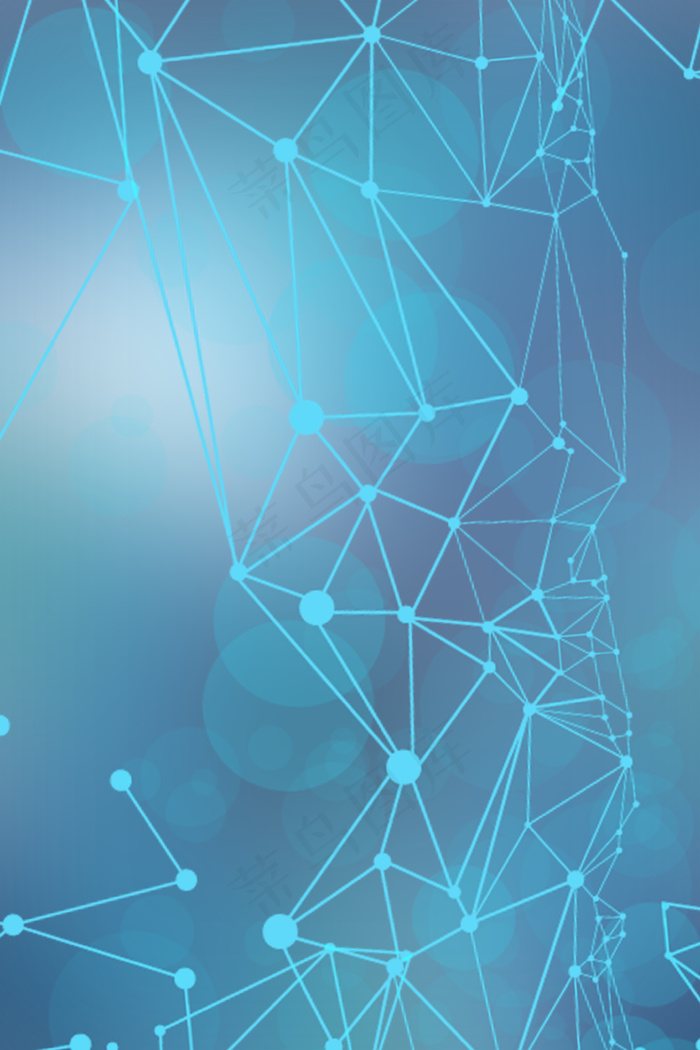 蓝色几何图形商务科技海报背景psd